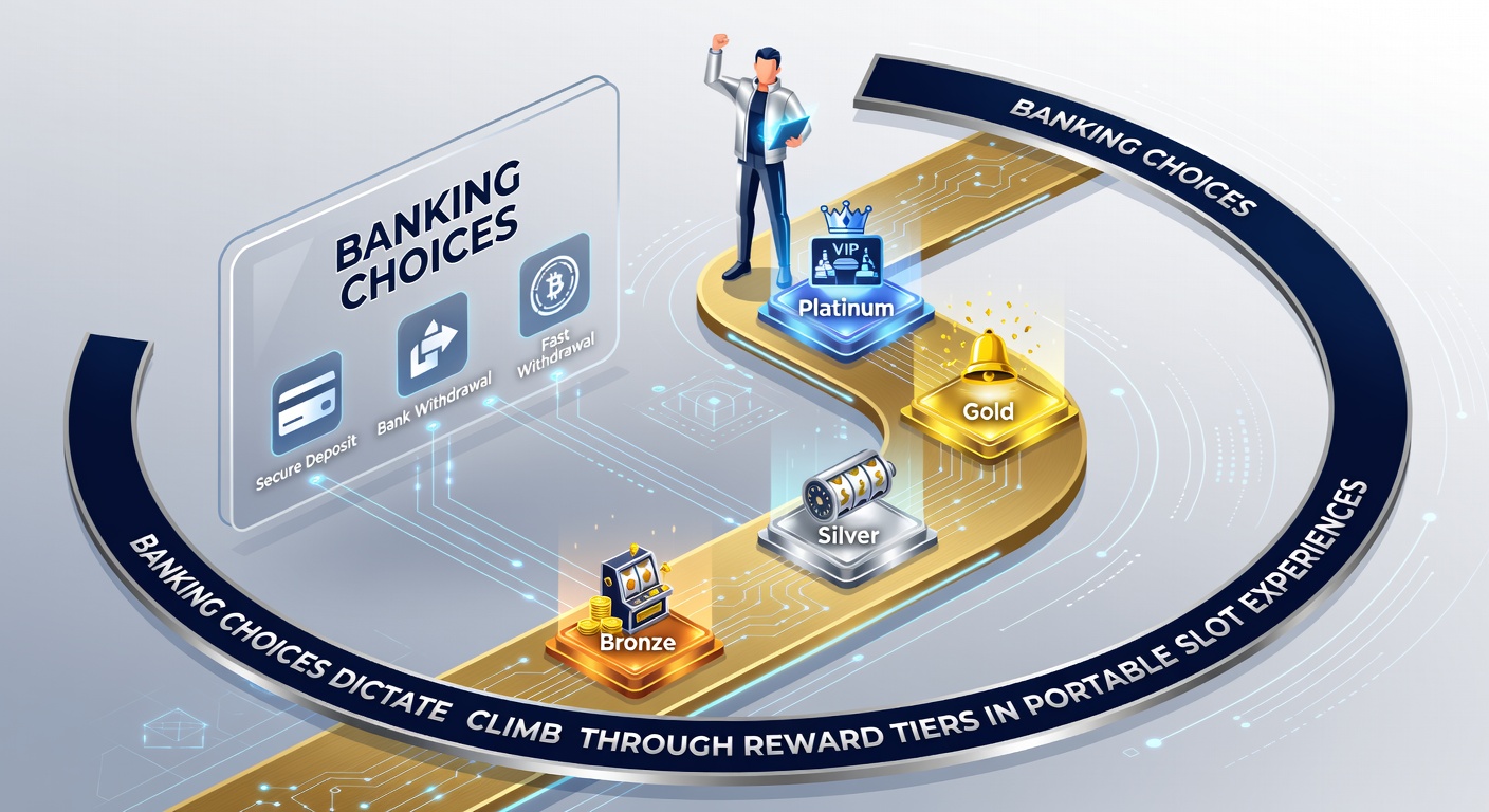 Infographic showing banking method impact on mobile slot reward tier climbing timelines