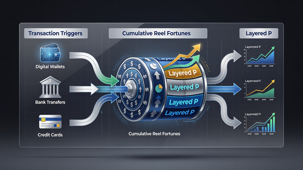 Diagram displaying layered bonus structures and loyalty tiers connected through different mobile payment channels