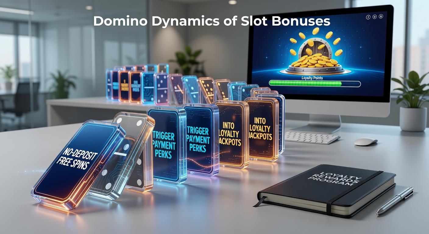 Dynamic graphic of slot reels activating bonus chains, from free spins to jackpot symbols aligning