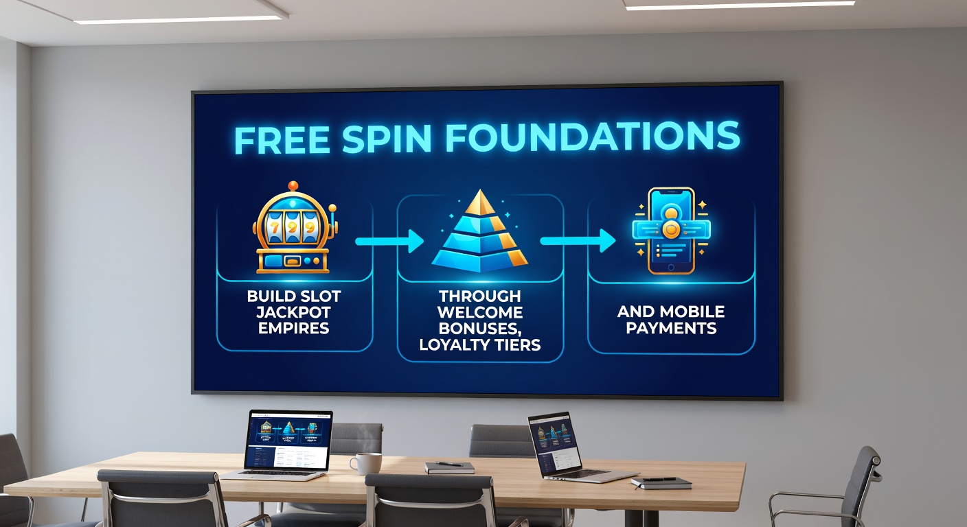 Vibrant slot machine reels spinning with cascading free spin symbols and jackpot counters climbing amid golden coin showers