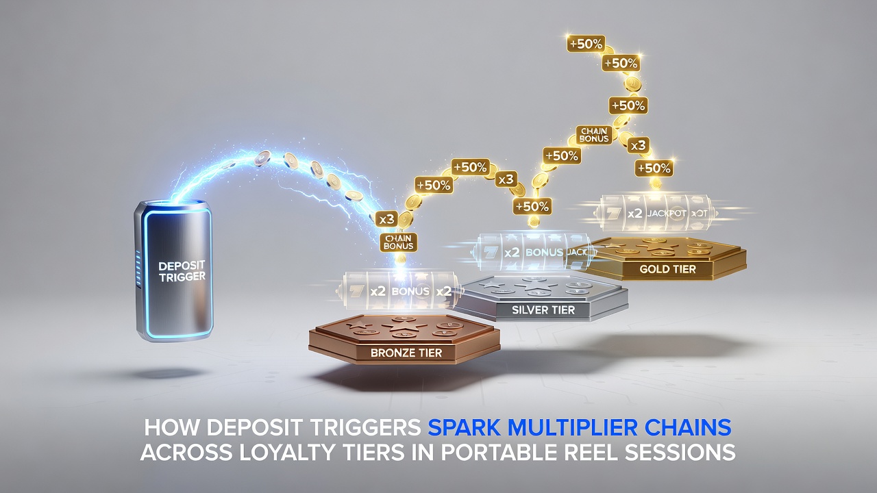 Mobile slot interface showing deposit confirmation and loyalty tier progression with multiplier indicators