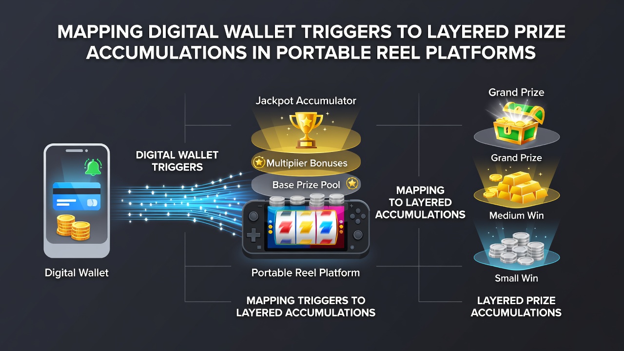 Mobile reel platform dashboard displaying accumulated prize layers linked to digital wallet activity