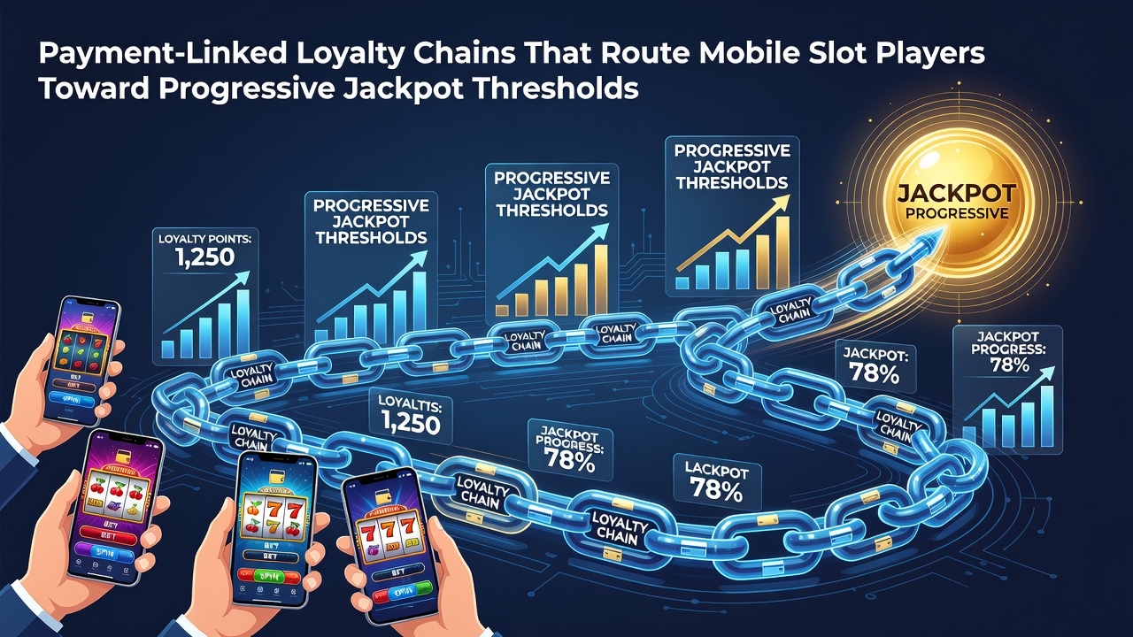 Mobile slot interface showing deposit-triggered loyalty points accumulating toward a progressive jackpot meter