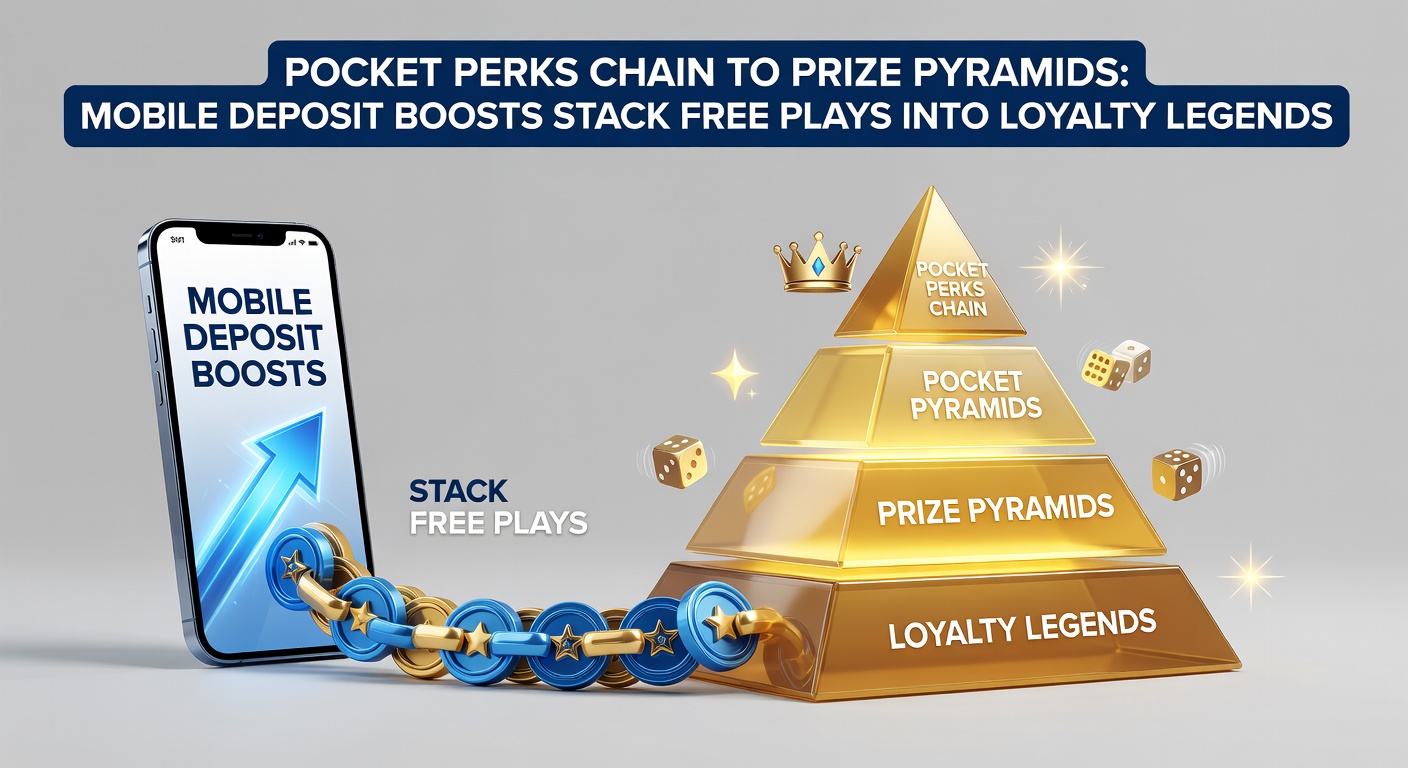 Dynamic graphic of free spin stacks rising like a pyramid toward glowing prize vaults on a mobile screen