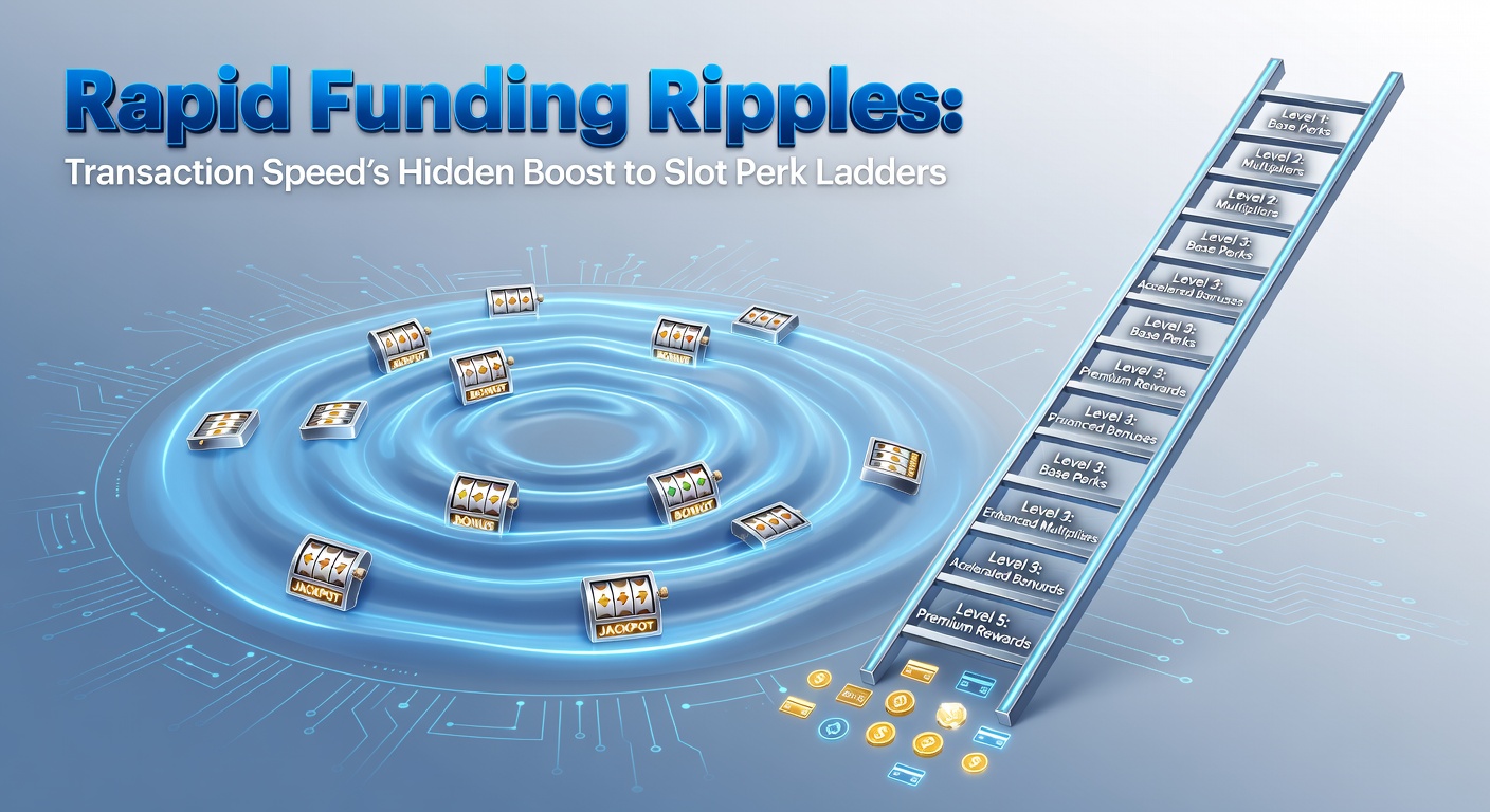 Digital slot machine reels spinning with glowing transaction icons overlayed, symbolizing fast deposits fueling bonus ladders