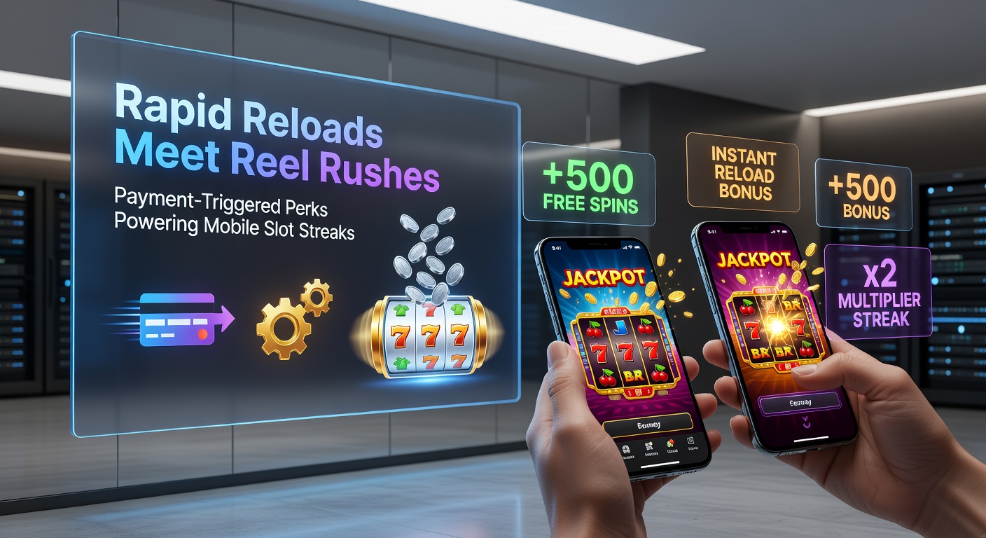 Smartphone screen showing deposit confirmation popup activating reel rush bonus with cascading wins
