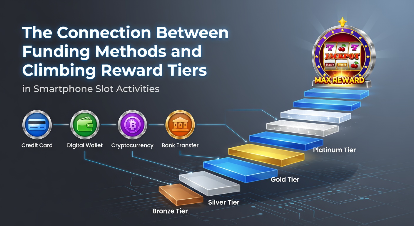 Smartphone displaying slot game interface with payment options and reward tier progress bar